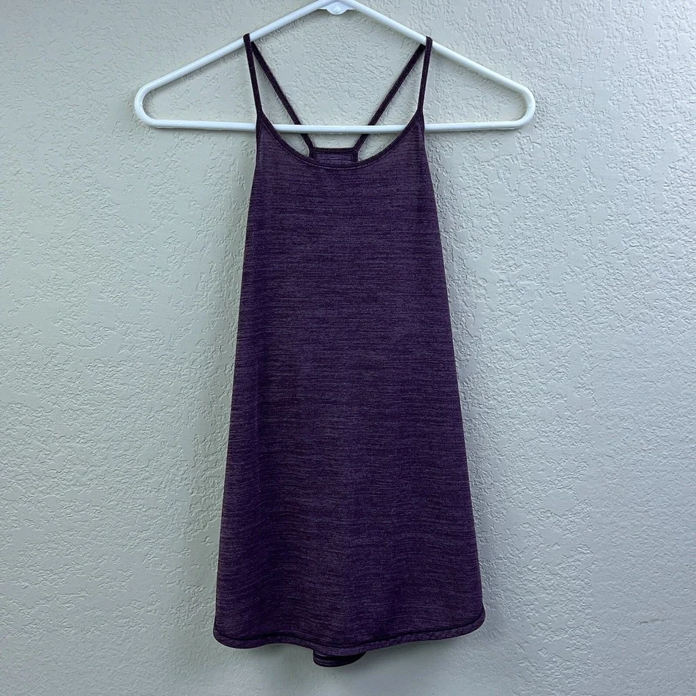 Lululemon Tank Women's 6 Fast As Light Singlet Heathered Bordeaux Drama W1NHKS